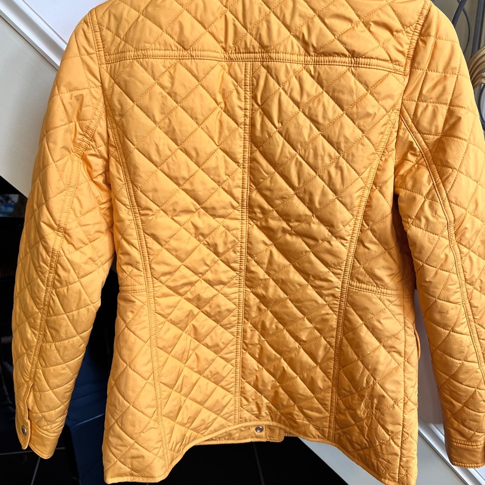 Talbots Yellow Gold Quilted Jacket 100% Polyester Size XS - Picture 5 of 8